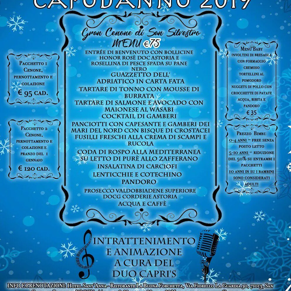 Menu_Albergo-Ristorante La Buona Forchetta-S. Anna_San Giovanni Rotondo_image_1