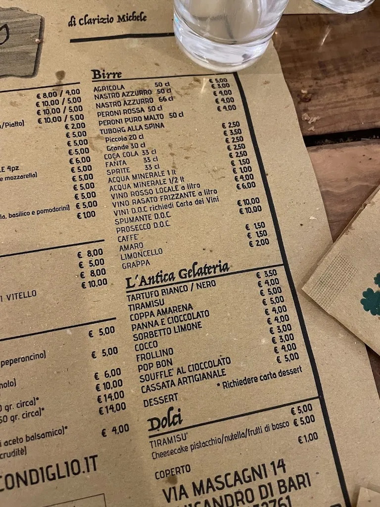 Menu_Pizzeria - Trattoria Il Nascondiglio_Sannicandro di Bari_image_4