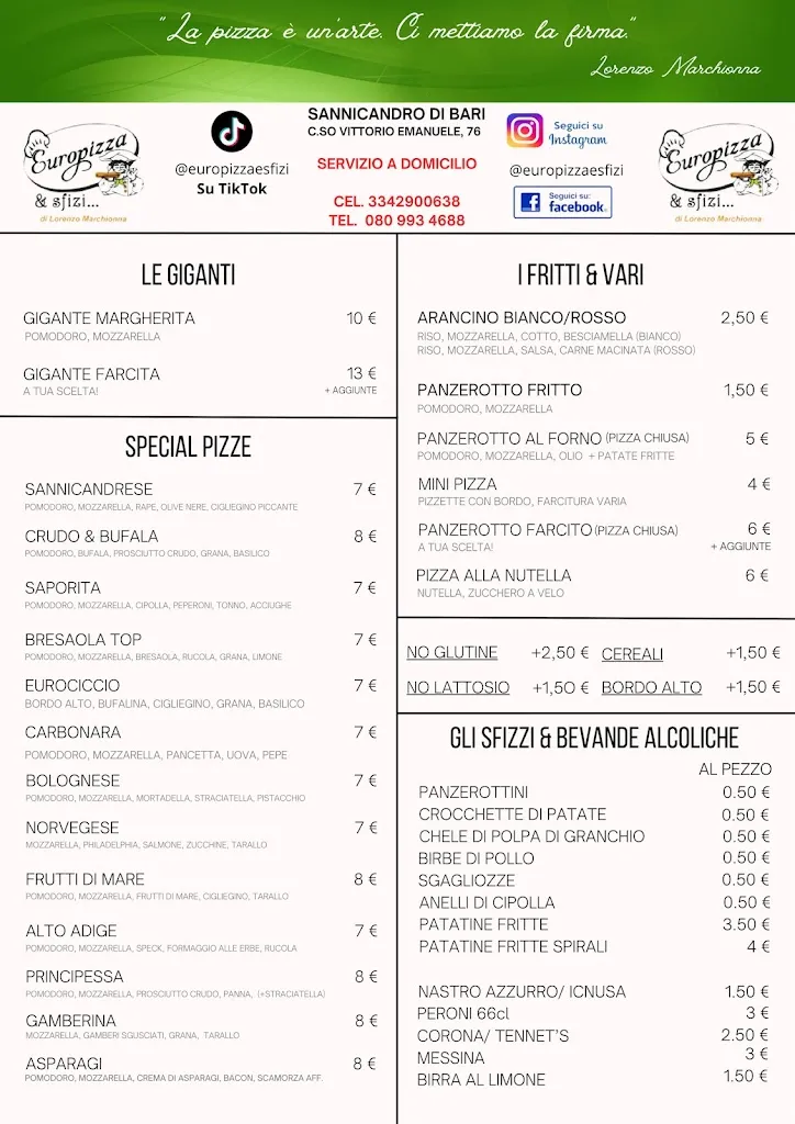 Menu_Euro Pizza & Sfizi_Sannicandro di Bari_immagine_3