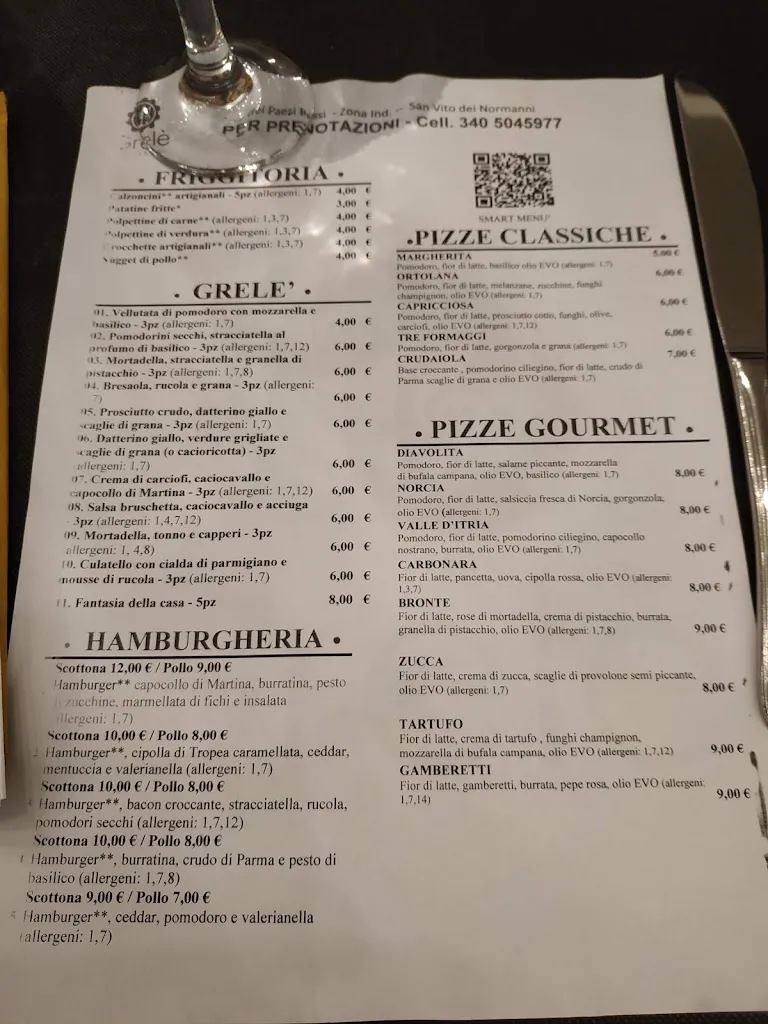 Menu_Pizzeria Ristorante GRELE' food & sound_San Vito dei Normanni_image_1