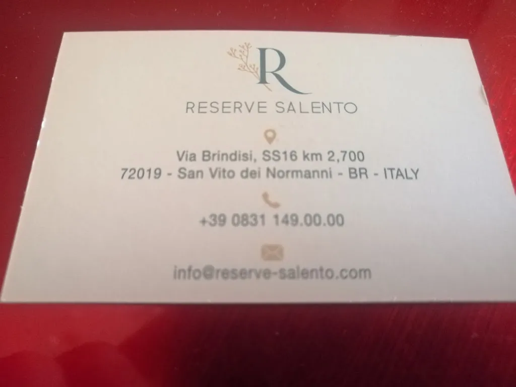VINCENT ARGANO_Reserve Salento_San Vito dei Normanni_review