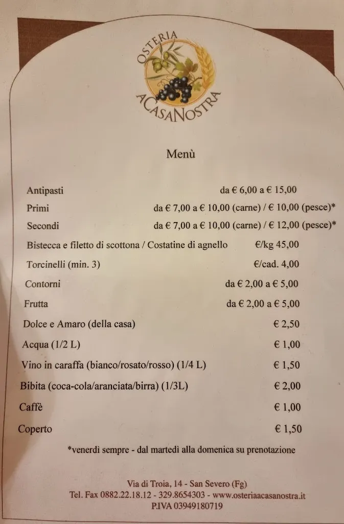 Menu_Osteria a casa nostra_San Severo_image_2