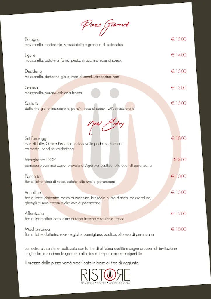 Menu_RISTORE ristorante pizzeria self service_San Severo_image_1