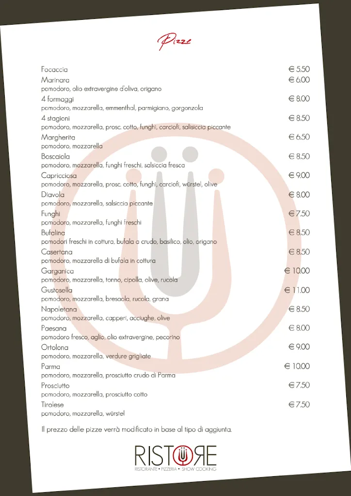 Menu_RISTORE ristorante pizzeria self service_San Severo_image_3