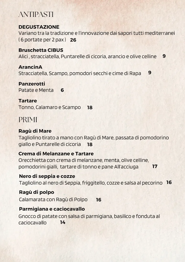 Menu_Osteria Cibus da Marineddrha_Soleto_imagen_1