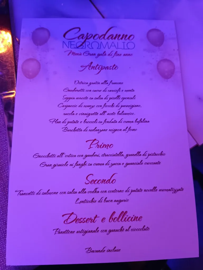 Menu_Negromalto music pub_Squinzano_image_1