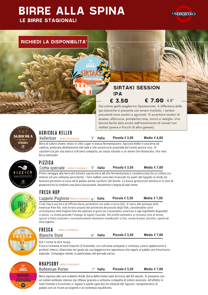 Menu_Underground Pub Birreria_Statte_image_3
