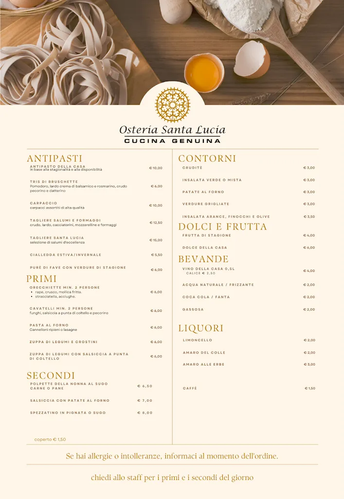 Menu_Osteria Santa Lucia_Santeramo in Colle_image_1