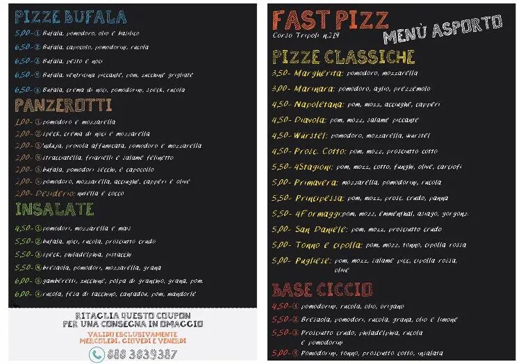 Menu_Fast Pizz - Pizzeria | Ristorante_Santeramo in Colle_image_2