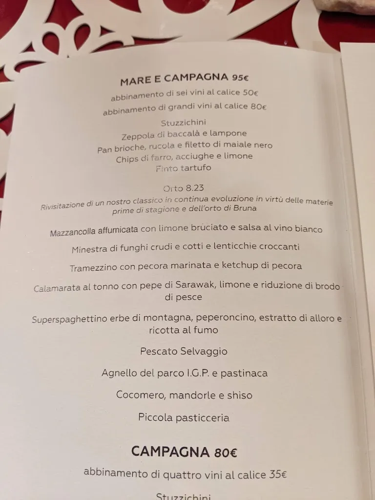 Menu_La Bandiera B&B_Civitella Casanova_image_1