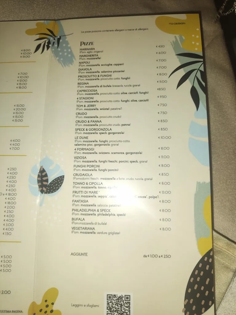 Menu_Le Dune Ristobar Di Vincenzo Pascarito Bar Ristorante Pizzeria_Torchiarolo_image_1