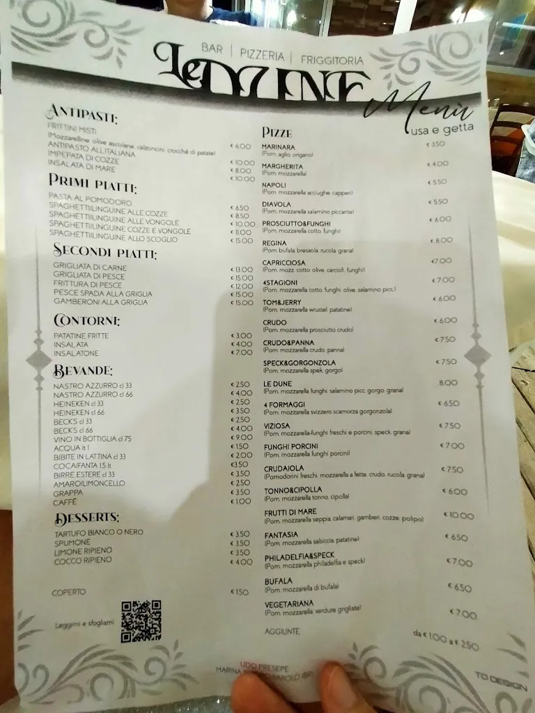 Menu_Le Dune Ristobar Di Vincenzo Pascarito Bar Ristorante Pizzeria_Torchiarolo_image_3