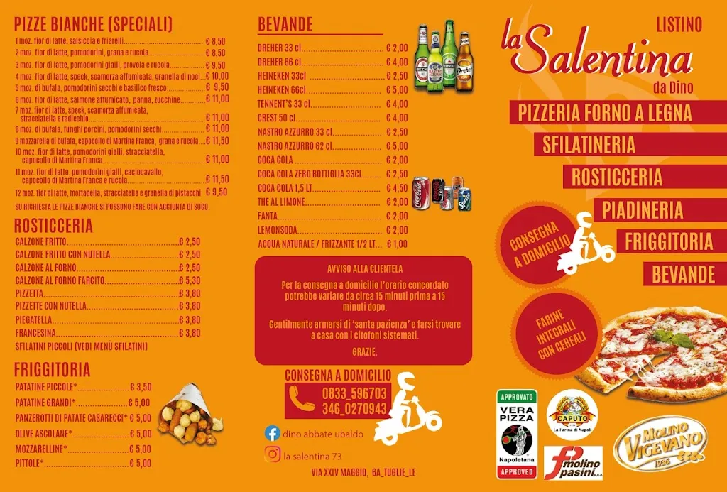 Menu_Sfilatineria Pizzeria La Salentina di Abbate Ubaldo_Tuglie_image_1