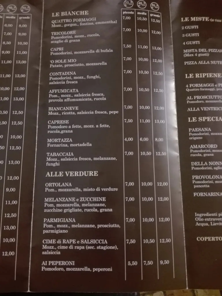 Menu_pizzeria amarcord di de meo michele_Torremaggiore_image_2