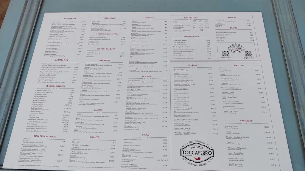 Menü_Fattoria Toccaferro | Outlet Village_Città Sant'Angelo_Bild_2