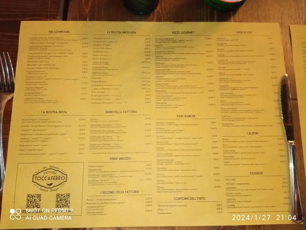 Menü_Fattoria Toccaferro | Outlet Village_Città Sant'Angelo_Bild_3