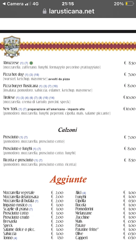 Menu_La Rusticana Ristorante - Pizzeria_Città Sant'Angelo_image_3