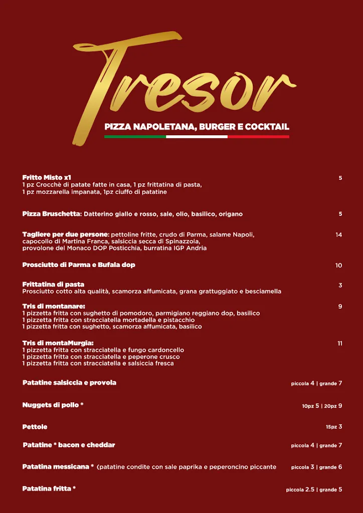 Menu_Tresor pizzeria napoletana, burger, cocktail_Spinazzola_image_4