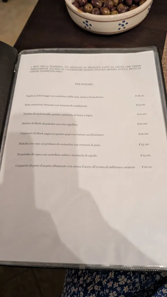 Menu_Masseria San Salvatore_Vieste_image_1