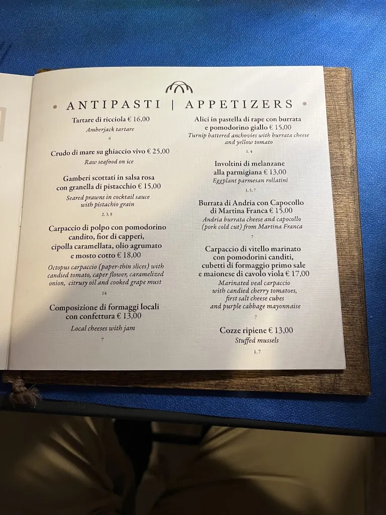 Menu_Ristorante Osteria Degli Archi Di Vescera Michele_Vieste_image_2
