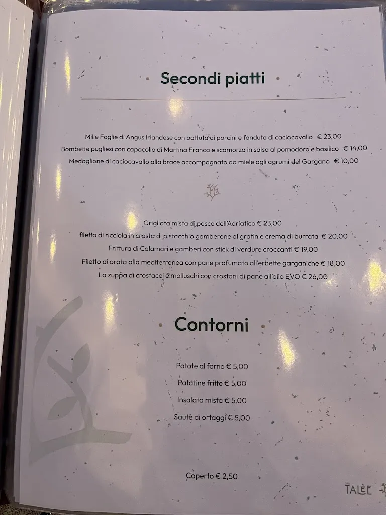 Menu_Talèe | Restaurant_Vieste_image_1