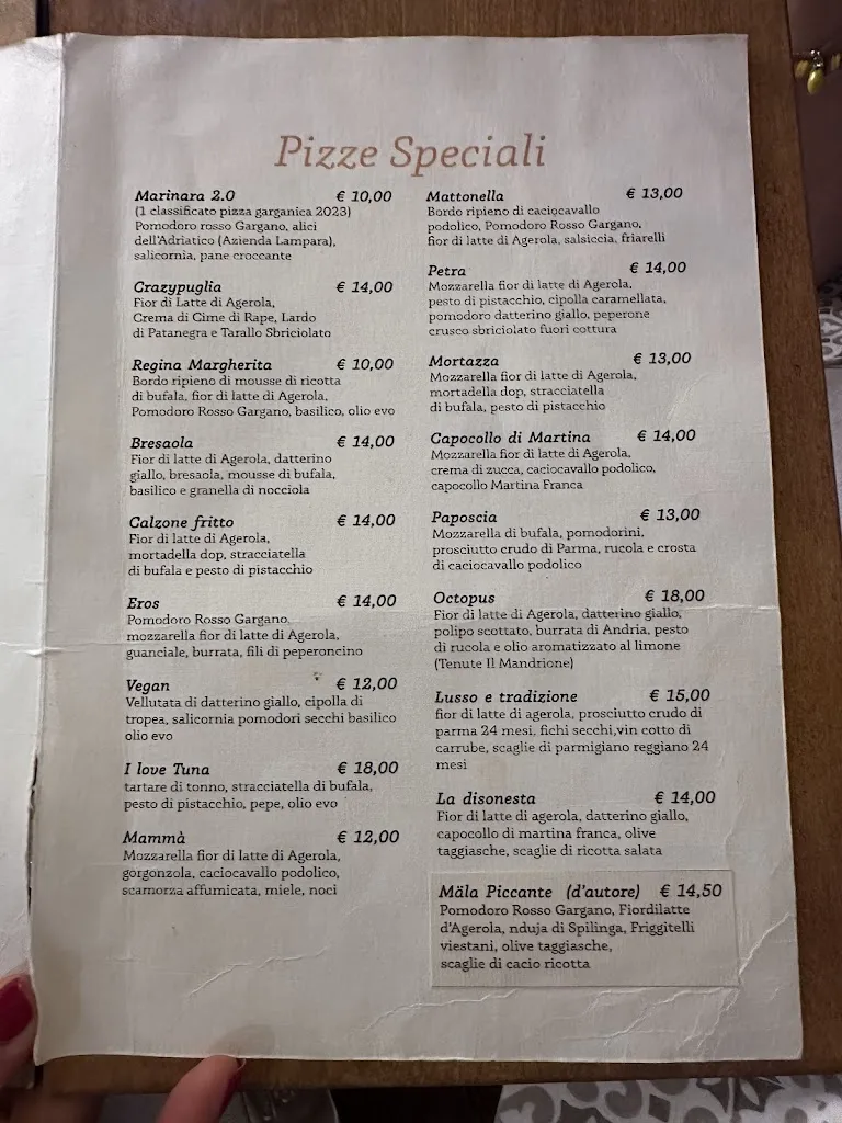 Menu_Piètra Vieste_Vieste_image_1