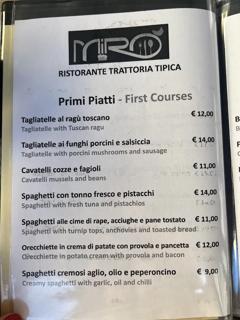 Menu_Mirò Restaurant & Bistrot_Vieste_image_4