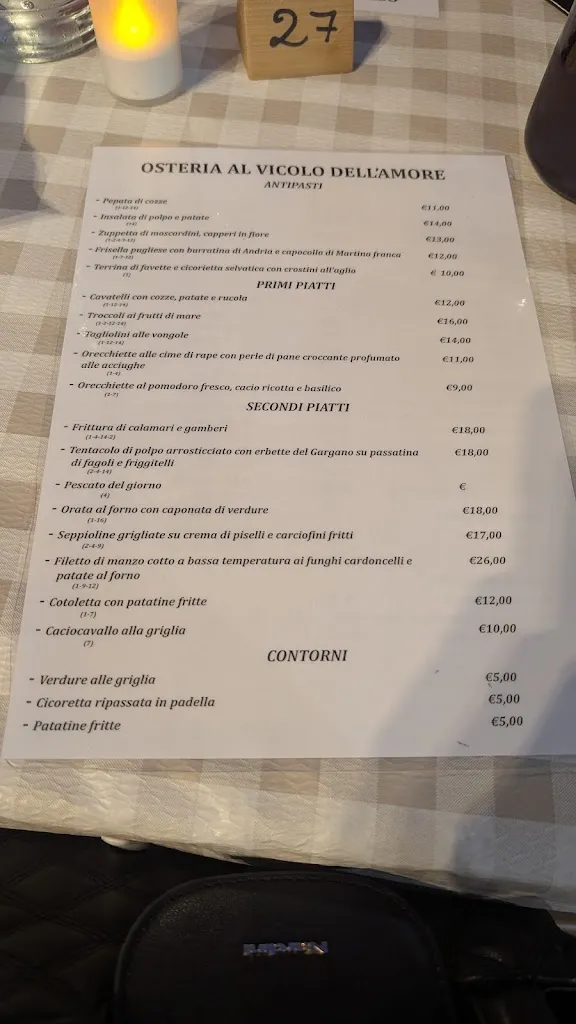 Menu_Osteria Al Vicolo dell'Amore_Vieste_immagine_3