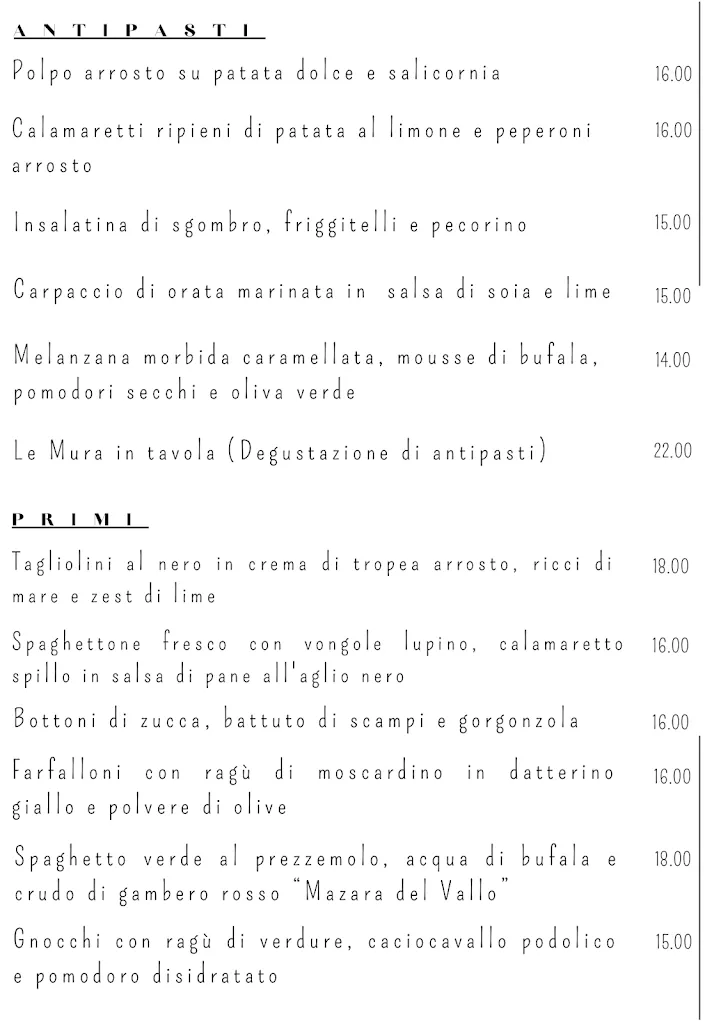 Menu_Le Mura Restaurant Vieste_Vieste_image_2