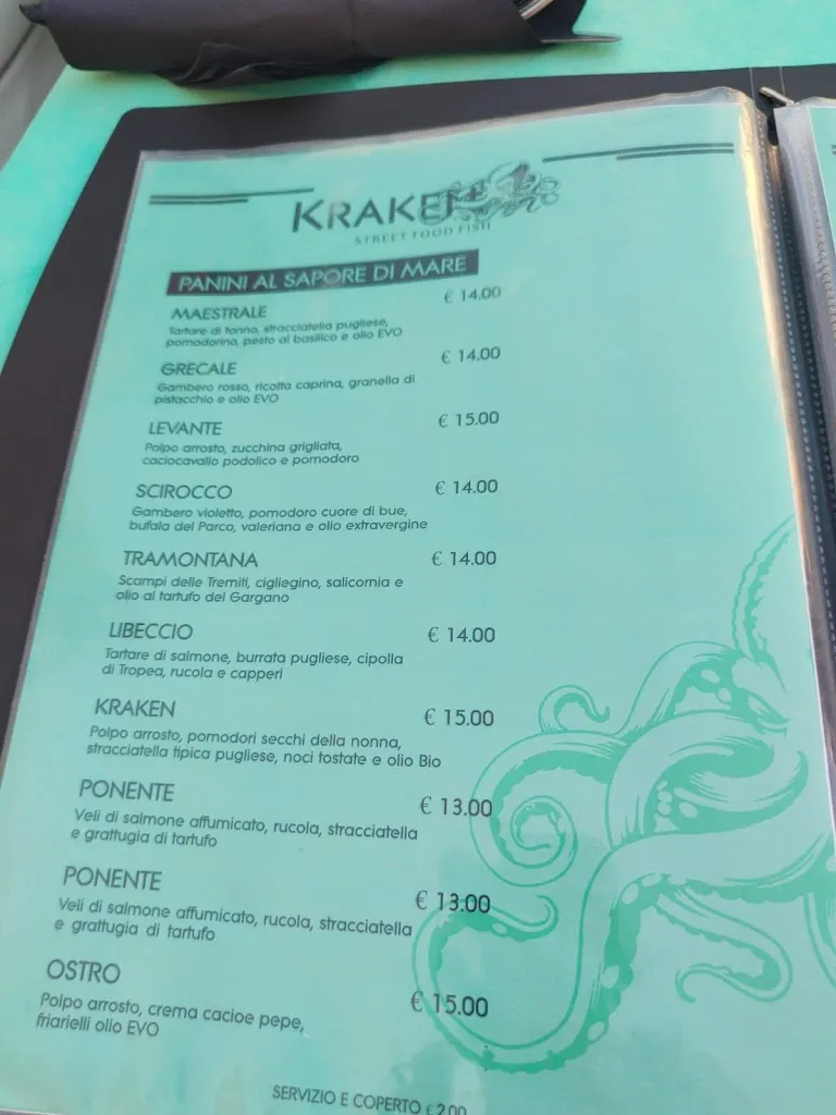 Menu_Kraken street food fish_Vieste_image_1