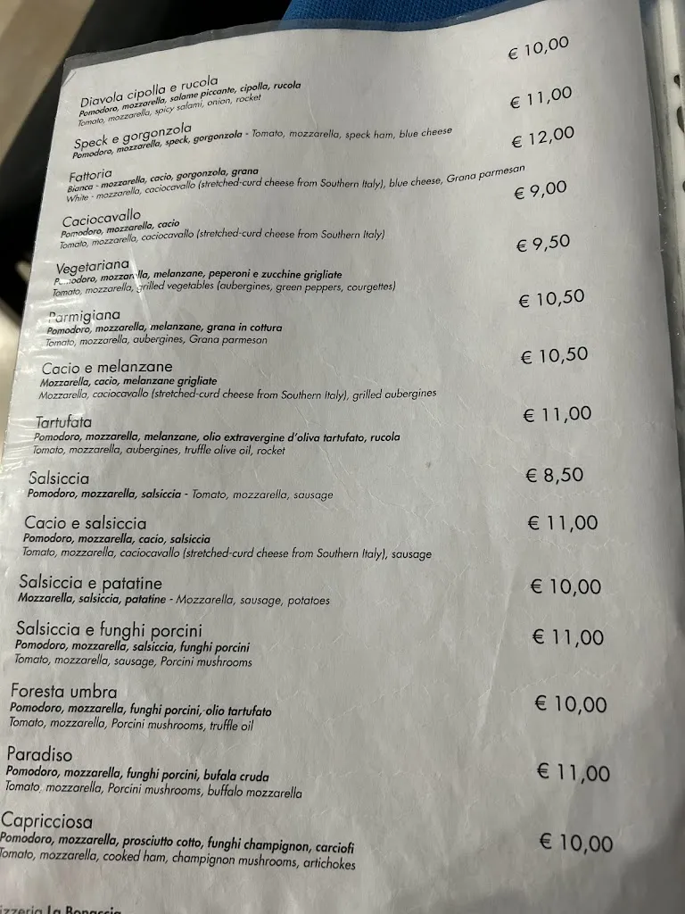 Menu_La Bonaccia - Ristorante, Pizzeria, Paposceria_Vieste_imagen_2