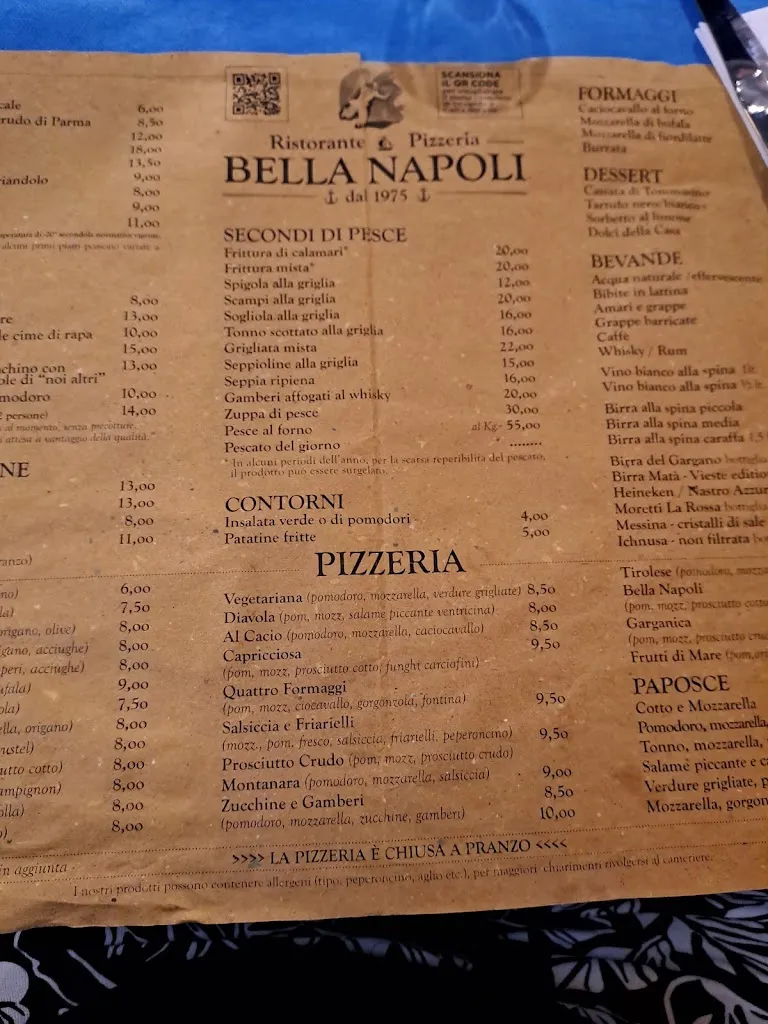 Menu_Ristorante Pizzeria Bella Napoli_Vieste_immagine_3