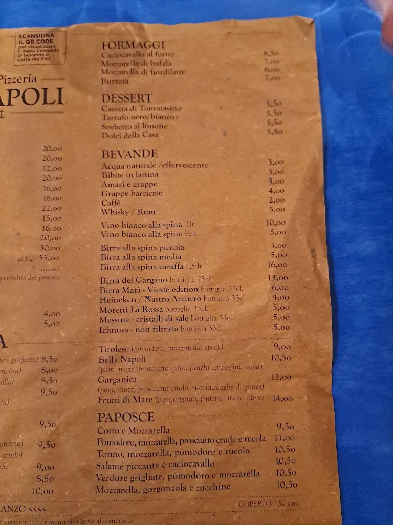 Menu_Ristorante Pizzeria Bella Napoli_Vieste_immagine_4