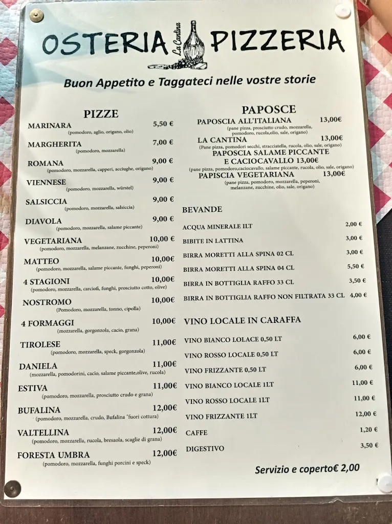 Menu_La Cantina: osteria - pizzeria_Vieste_image_1