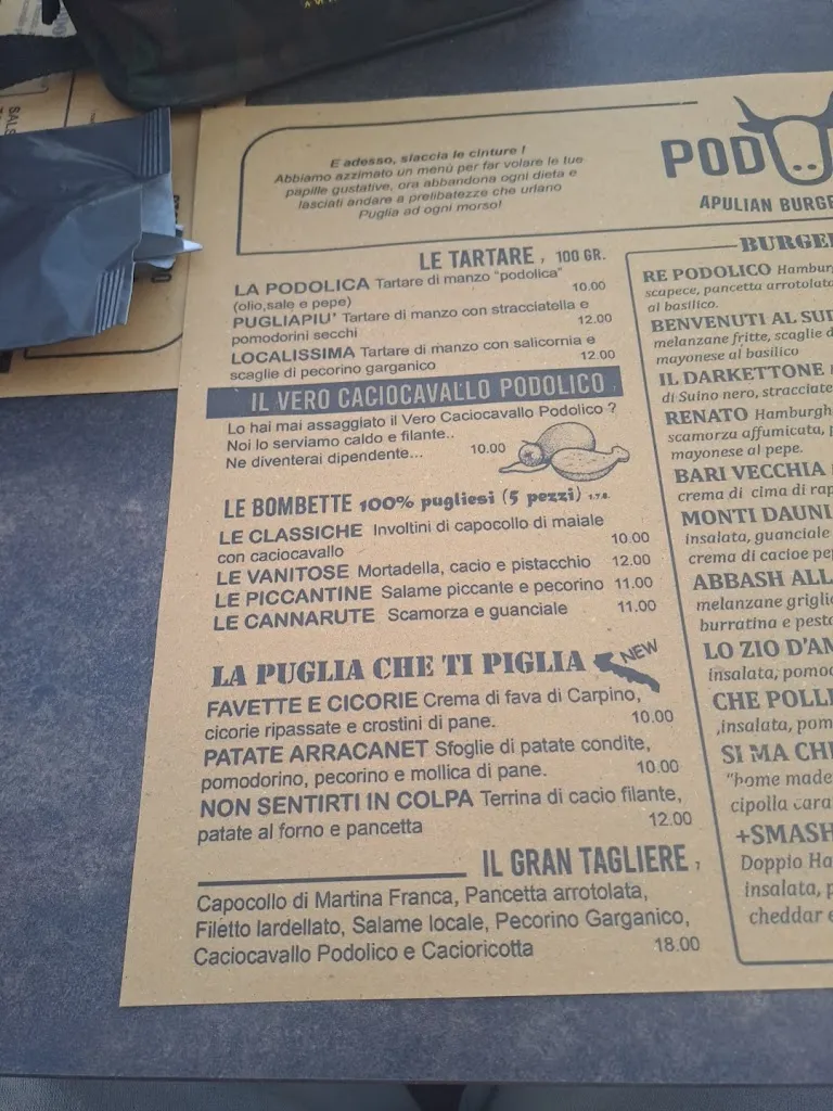 Menu_Podolica Apulian Burgers & Grill_Vieste_image_2