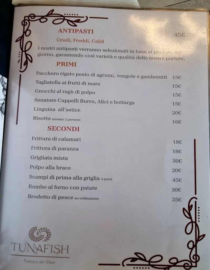 Menu_TunaFish - Trattoria del Mare_Alba Adriatica_image_1