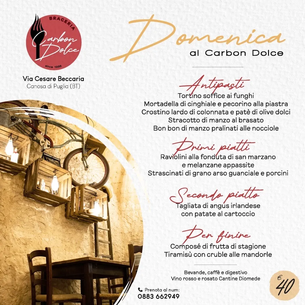 Menu_CARBONDOLCE braceria pizzeria ristorante_Canosa di Puglia_immagine_1