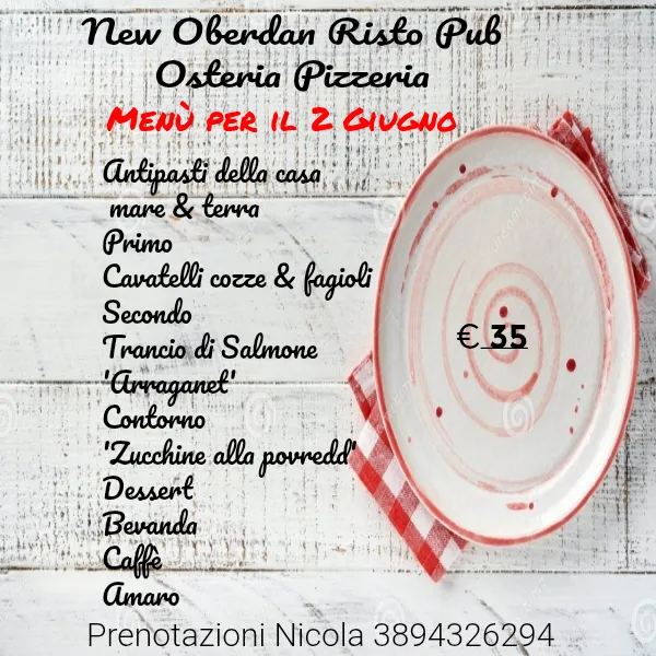 Menu_New Oberdan Risto Pub Osteria Pizzeria_Canosa di Puglia_image_1