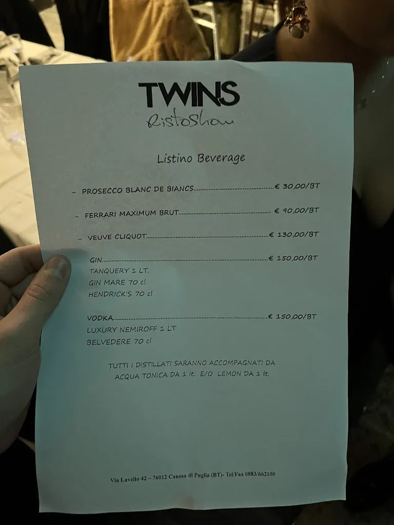 Menu_Twins_Canosa di Puglia_image_1