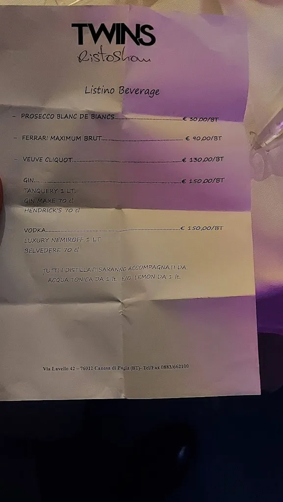 Menu_Twins_Canosa di Puglia_image_2