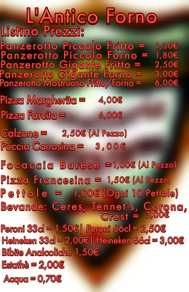 Menu_L'Antico Forno_Canosa di Puglia_image_1