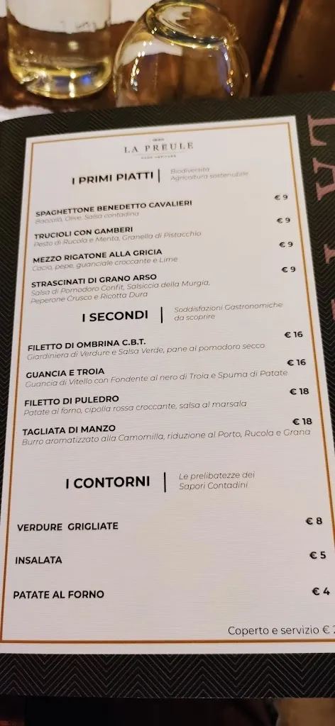 Menu_La Prèule_Canosa di Puglia_image_1
