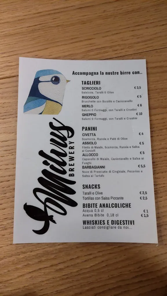 Menu_Milvus Brewery_Avigliano_image_1