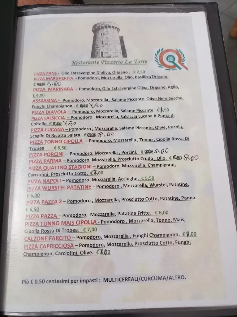 Menu_Ristorante Pizzeria La Torre_Chiaromonte_image_2