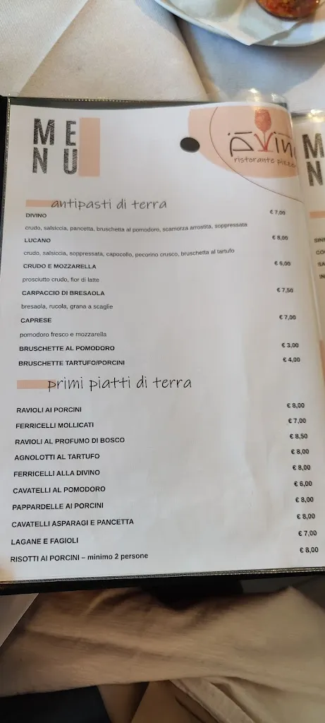Menu_Divino Ristorante Pizzeria Affittacamere Di Joseph Cirigliano_Cirigliano_image_4