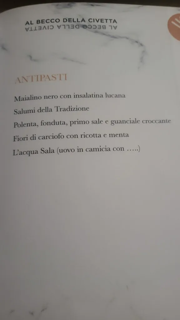 Menu_Restaurant At the Owl's Beak_Castelmezzano_image_2