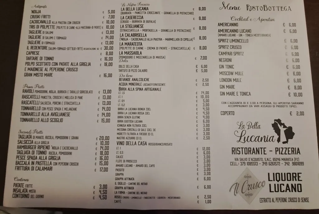 Menu_La bella Lucania RistoBottega_Maratea_image_1
