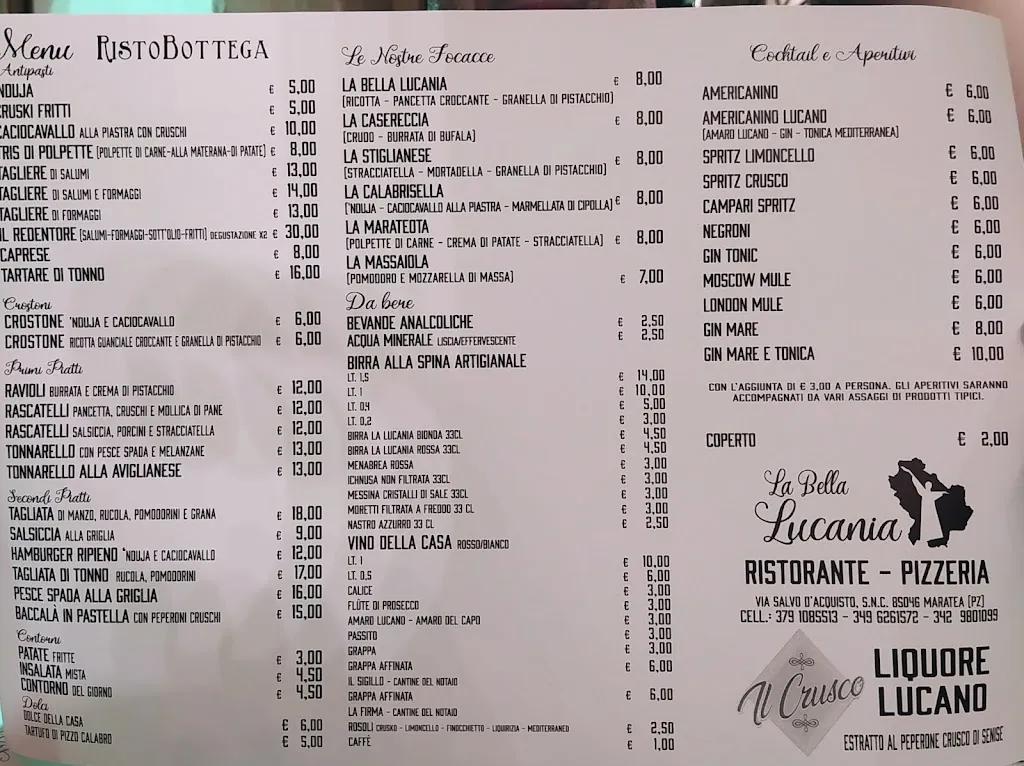 Menu_La bella Lucania RistoBottega_Maratea_image_2