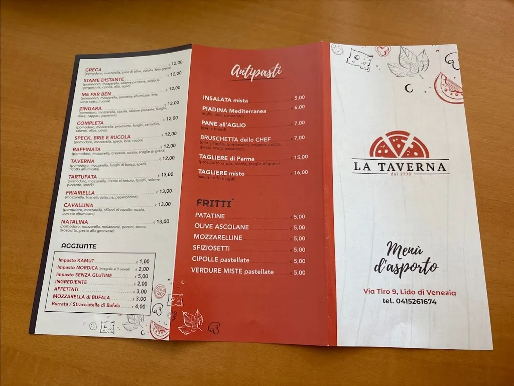 Menu_Pizzeria La Taverna_Lido_image_1