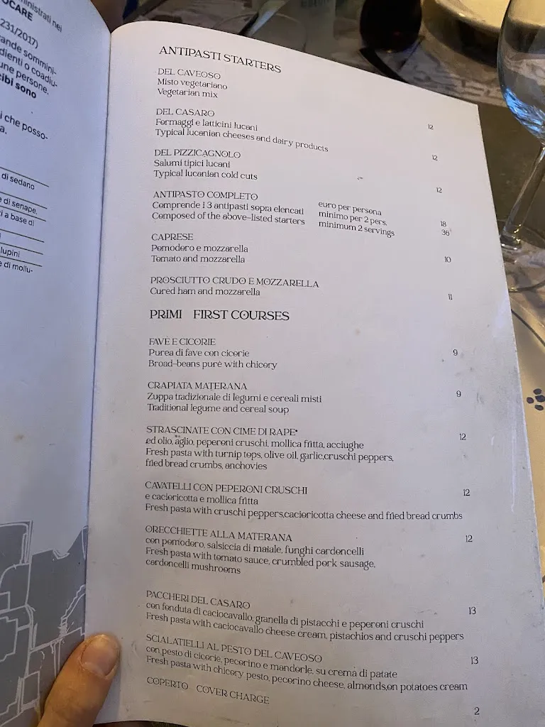 Menu_Trattoria del Caveoso_Matera_image_2